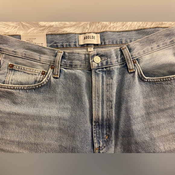 Agolde Mia Jean Mid Rise Straight Denim Jean - Picture 5 of 12